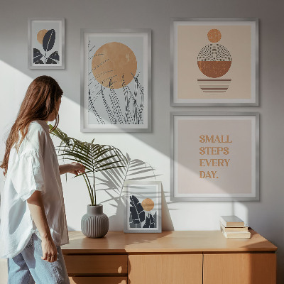 Gallery wall Stylish plant graphics slogans