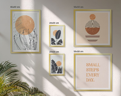 Gallery wall Stylish plant graphics slogans