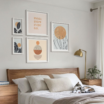 Gallery wall Stylish plant graphics slogans