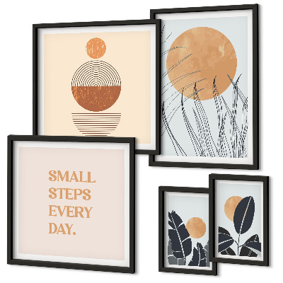 Gallery wall Stylish plant graphics slogans