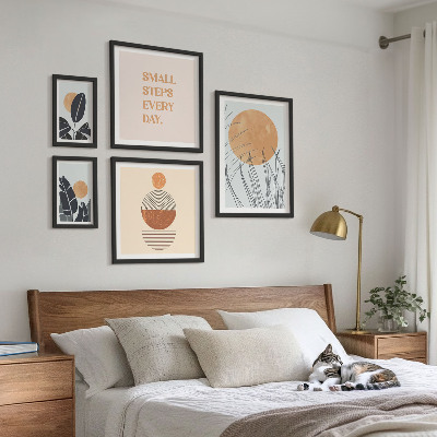 Gallery wall Stylish plant graphics slogans