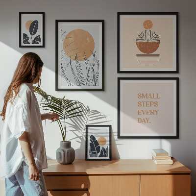 Gallery wall Stylish plant graphics slogans