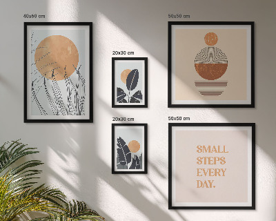 Gallery wall Stylish plant graphics slogans