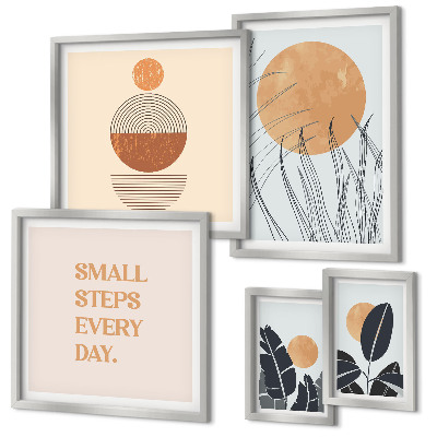 Gallery wall Stylish plant graphics slogans