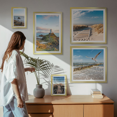 Gallery wall Seaside lighthouses and beaches