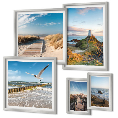 Gallery wall Seaside lighthouses and beaches