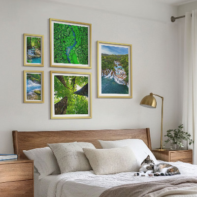 Framed photo set Waterfalls green landscapes