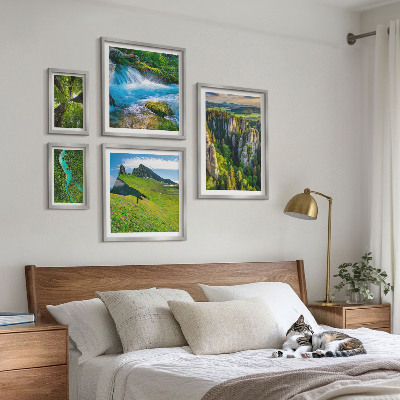 Set of 5 wall art pieces Landscapes mountains rivers forests