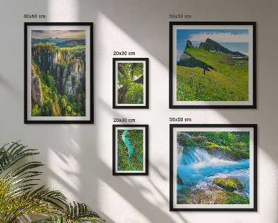 Set of 5 wall art pieces Landscapes mountains rivers forests