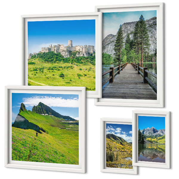 Gallery wall Mountain landscapes waterfalls