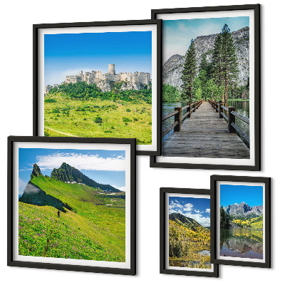 Gallery wall Mountain landscapes waterfalls