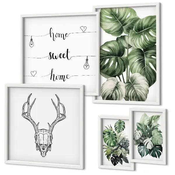 5-Piece Plant and Nature Wall Art Set botanical greenery home decor