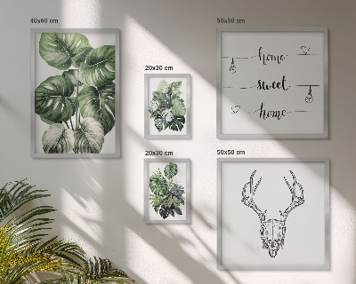 Set of 5 wall art pieces Plant motifs with nature home