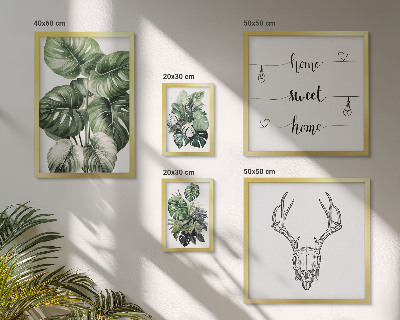 Set of 5 wall art pieces Plant motifs with nature home