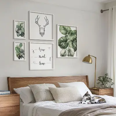 5-Piece Plant and Nature Wall Art Set botanical greenery home decor