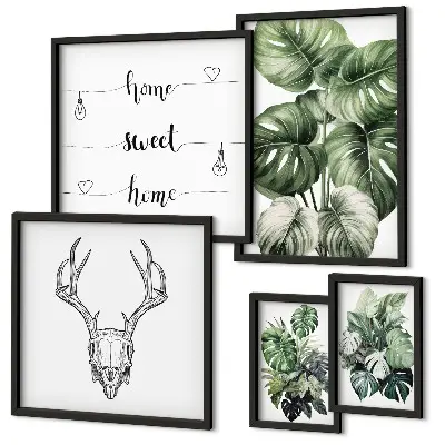 5-Piece Plant and Nature Wall Art Set botanical greenery home decor