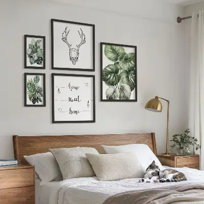 5-Piece Plant and Nature Wall Art Set botanical greenery home decor