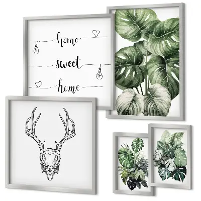 5-Piece Plant and Nature Wall Art Set botanical greenery home decor
