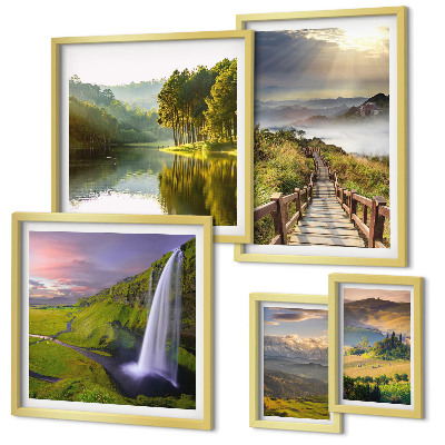 Gallery wall Landscapes waterfalls mountains