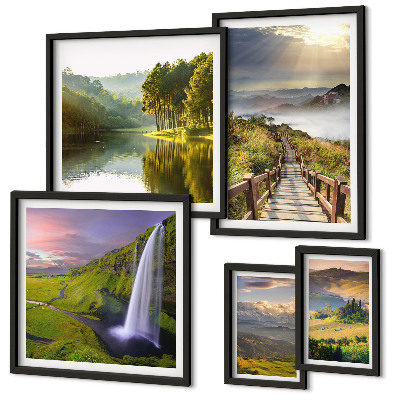Gallery wall Landscapes waterfalls mountains