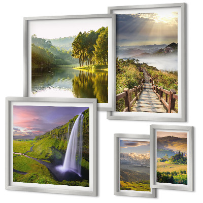 Gallery wall Landscapes waterfalls mountains