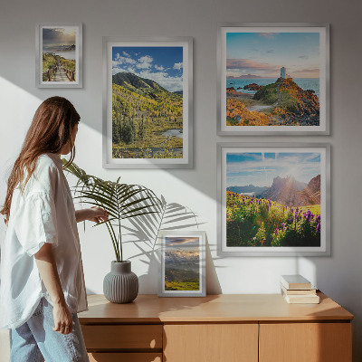Framed photo set Mountain landscapes nature