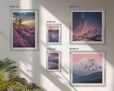 Gallery wall Landscapes of nature lavender mountains