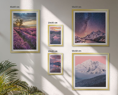 Gallery wall Landscapes of nature lavender mountains