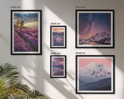 Gallery wall Landscapes of nature lavender mountains