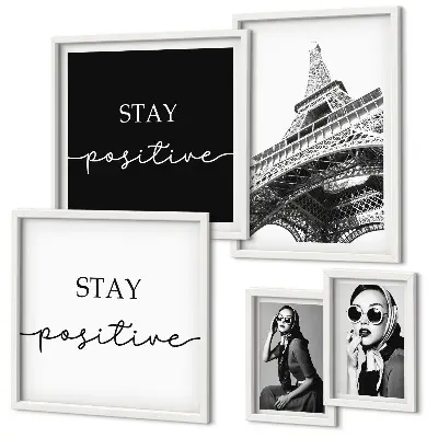 Paris fashion wall art set of 5 stylish graphics