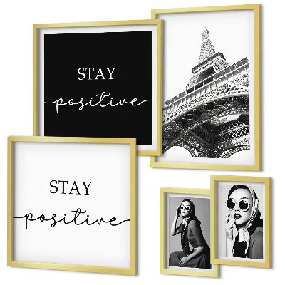 Paris fashion wall art set of 5 stylish graphics