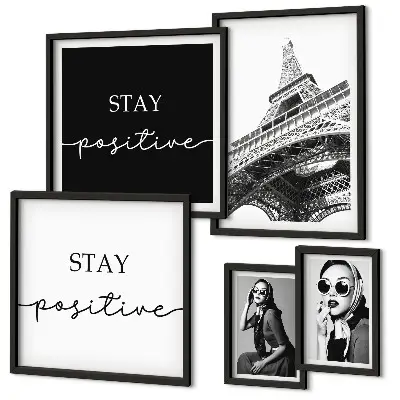 Paris fashion wall art set of 5 stylish graphics