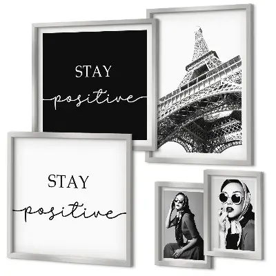 Paris fashion wall art set of 5 stylish graphics