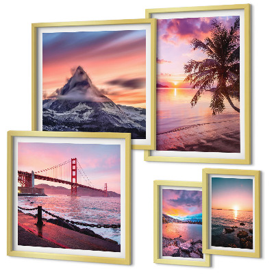 Gallery wall Seascapes with palm trees