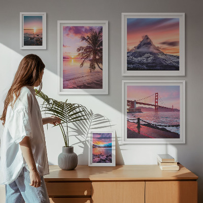 Gallery wall Seascapes with palm trees