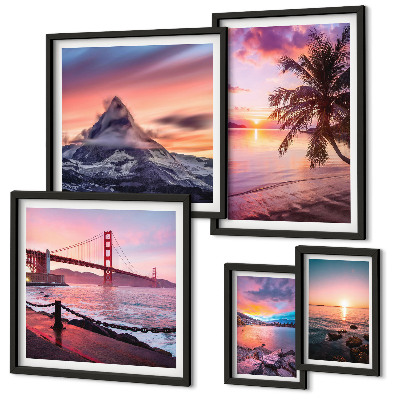 Gallery wall Seascapes with palm trees