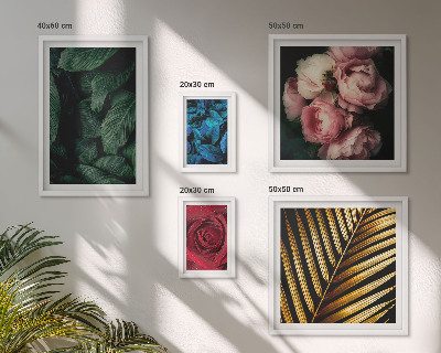 Set of 5 wall art pieces Plant floral motifs