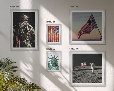 Set of 5 wall art pieces American symbolism of history