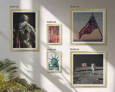 American Symbolism of History Wall Art set of 5 pieces