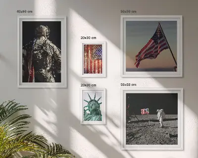 American Symbolism of History Wall Art set of 5 pieces