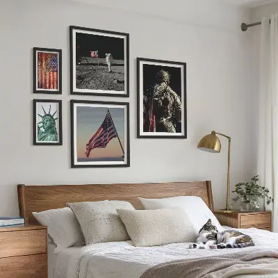 American Symbolism of History Wall Art set of 5 pieces