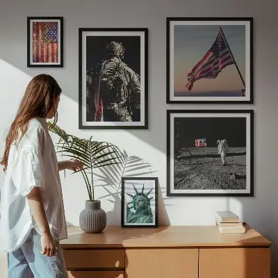 American Symbolism of History Wall Art set of 5 pieces