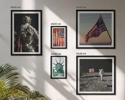 American Symbolism of History Wall Art set of 5 pieces