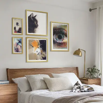 Modern abstract portrait wall art set set of 5 pieces