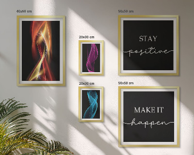 Set of 5 wall art pieces Quotes, light patterns, inspirations