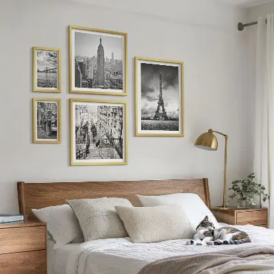 Gallery wall city landscapes and architectural icons