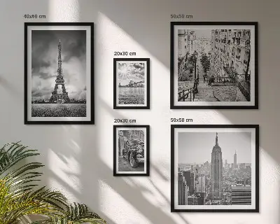 Gallery wall city landscapes and architectural icons