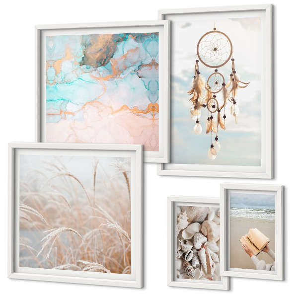 Framed photo set Boho dreams beach nature