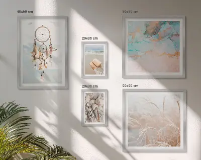 Framed photo set boho nature beach theme