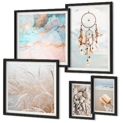 Framed photo set Boho dreams beach nature